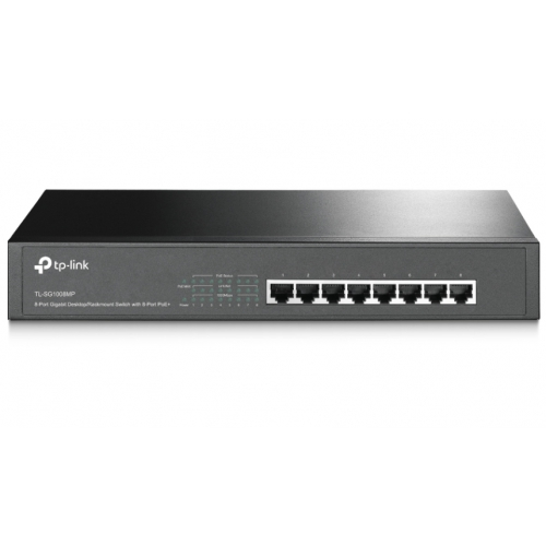 Коммутатор (switch) TP-LINK TL-SG1008MP (неуправляемый, 8 портов)