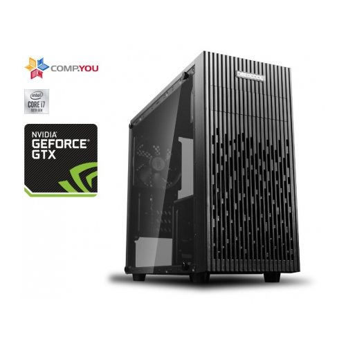 Системный блок Домашний компьютер CompYou Home H577 (Intel Core i7-10700 2.9GHz, 16Gb DDR4, 1000Gb, 240Gb SSD, DVD-RW, nVidia GeForce GTX 1050 Ti 4Gb, 600W, Без ОС) CY.1314881.H577