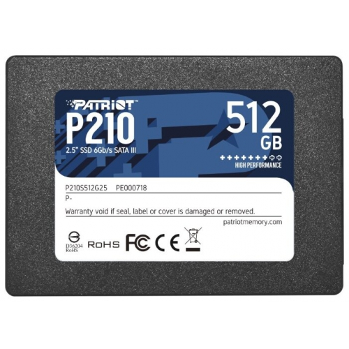 SSD-накопитель Patriot-Memory P210S512G25 512Gb