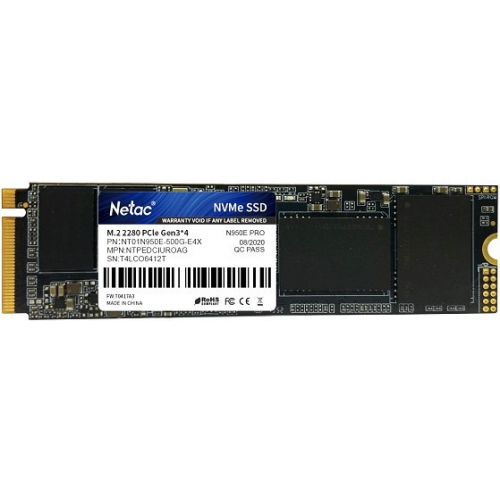 SSD-накопитель Netac M.2 2280 N950E Pro NVMe PCIe 500GB NT01N950E-500G-E4X