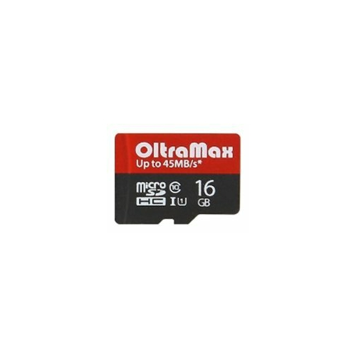 Карта памяти OltraMax- MicroSDHC 16GB с адаптером