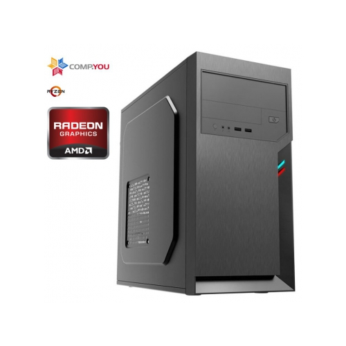 Системный блок Домашний компьютер CompYou Home H555 (AMD Ryzen 5-3600 3.6GHz, 16Gb DDR4, 2Tb, 240Gb SSD, Amd Radeon R5 230 1024Mb, 450W, Win 10 P) CY.1686935.H555