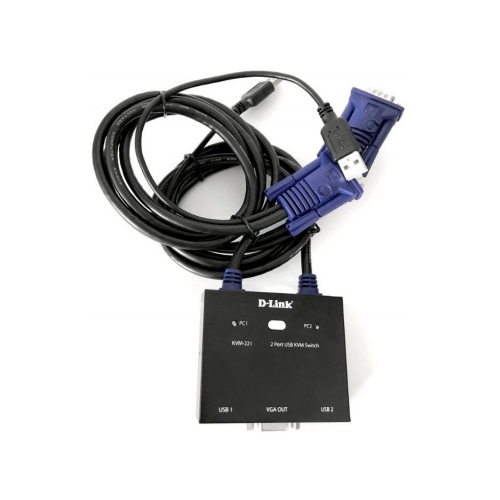 KVM-переключатель D-link KVM-221/C1A, VGA, USB and Audio ports