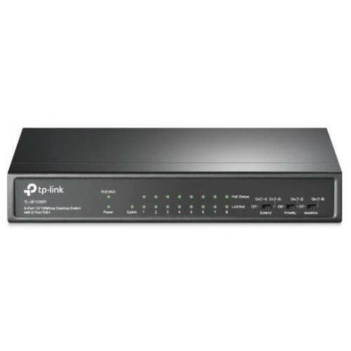 Коммутатор (switch) TP-LINK TL-SF1009P 9-Port Desktop Switch, 1796170
