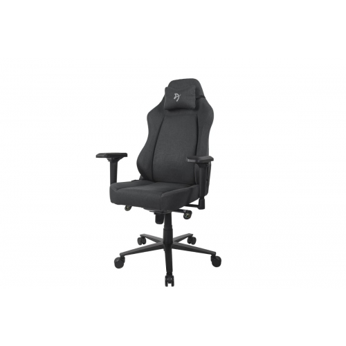Игровое компьютерное кресло Arozzi Primo Woven Fabric, черное / логотип серый PRIMO-WF-BKGY
