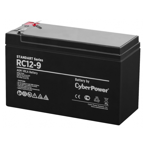 Аккумулятор универсальный CyberPower SS RС 12-9 12 В 9 Ач, черный