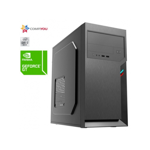 Системный блок Офисный компьютер CompYou Office W177 (Intel Core i3-10100f 3.6GHz, 8Gb DDR4, 240Gb SSD, nVidia GeForce GT 1030 2Gb, 450W, Без ОС) CY.1946709.W177