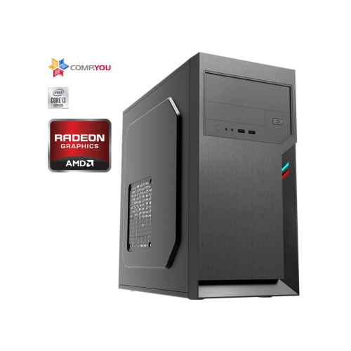 Системный блок Офисный компьютер CompYou Office W175 (Intel Core i3-10100f 3.6GHz, 4Gb DDR4, 1000Gb, 480Gb SSD, Amd Radeon R5 230 1024Mb, 450W, Без ОС) CY.1945479.W175