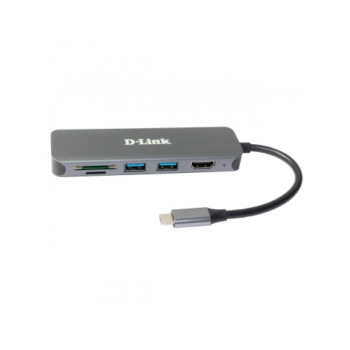 USB-концентратор D-link DUB-2327/A1A, серый