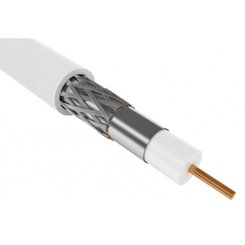 Кабель-переходник ITK CC1-R6F1-111-300-G RG-6 F/UTP общий экран 75Om PVC внутренний 300м белый