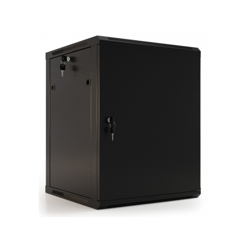 Телекоммуникационный шкаф Hyperline TWB-0966-SR-RAL9004 Шкаф настенный 19-дюймовый (19"), 9U, 500x600х600мм, металлическая пер