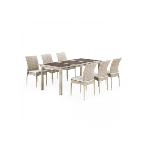 Комплект садовой мебели Afina T365/Y380C-W85 Латте T365/Y380C-W85 6PCS Latte