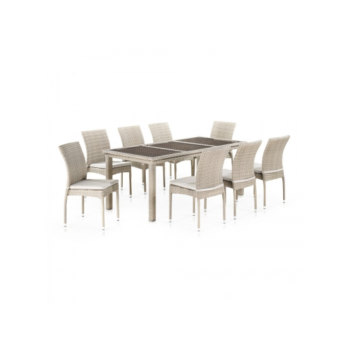 Комплект садовой мебели Afina T365/Y380C-W85, Латте T365/Y380C-W85 Latte 8pcs