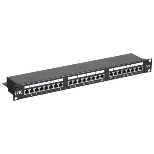 Сетевое оборудование ITK PP24-1UC5ES-D05, 1U 5Е STP, 24 порта (Dual), с кабельным органайзером