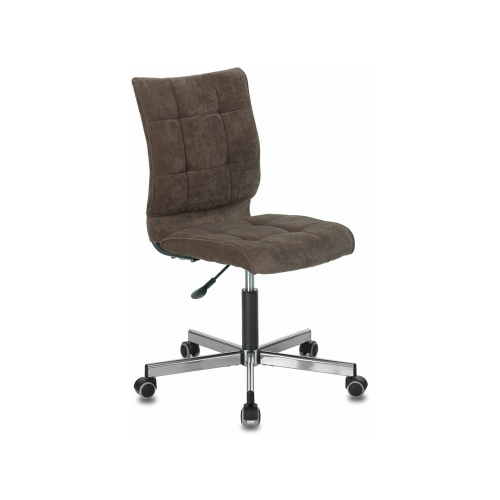 Кресло офисное Brabix ""Stream MG-314"", без подлокотников, пятилучие серебристое, ткань, коричневое, 532393 MG-314532393