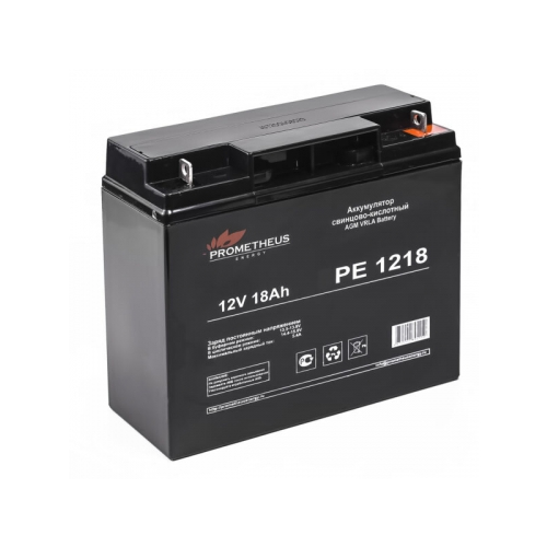 Батарея аккумуляторная для ИБП Prometheus energy PE 1218 18 Ah 12V AGM свинцово-кислотная РЕ 1218