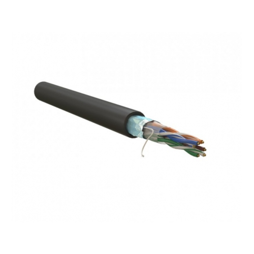 Кабель нарезной витая пара WRline WR-FTP-4P-C5E-PE-BK, 305м, кат 5е, F/UTP, черный