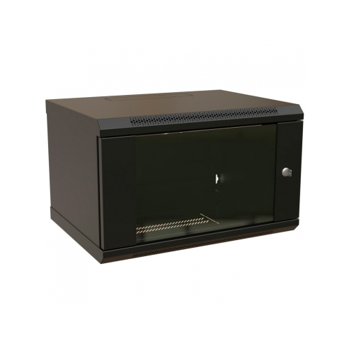 Телекоммуникационный шкаф WRline WR-TW-0645-GP-RAL9004 6U 600x450 мм, черный