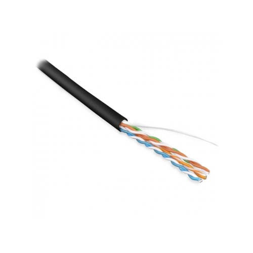 Кабель нарезной витая пара Hyperline UUTP4-C5E-S24-IN-LSZH-BK-305 305м черный