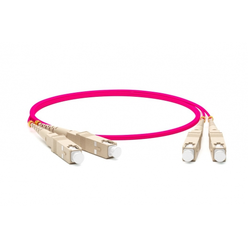 Кабель-переходник LAN (патчкорд) Hyperline FC-D2-504-SC/PR-SC/PR-H-3M-LSZH-MG MM 50/125(OM4)