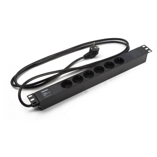Розетка сетевая Hyperline блок SHE19-6SH-2.5EU горизонтальный