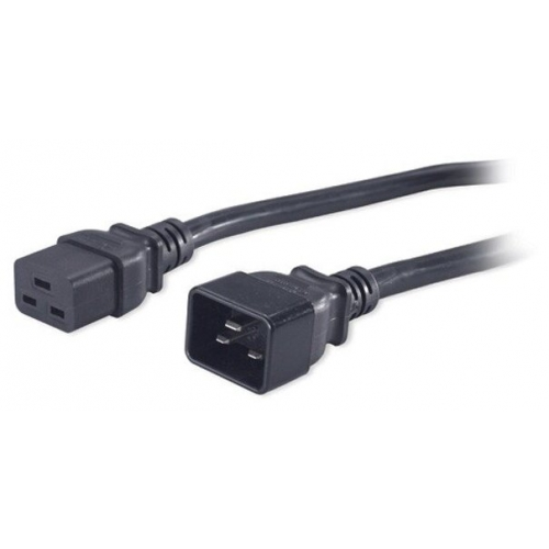 Кабель силовой Hyperline PWC-IEC19-IEC20-10-BK IEC 320 C19 - IEC 320 C20 (3x1.5), 16A, прямая вилка