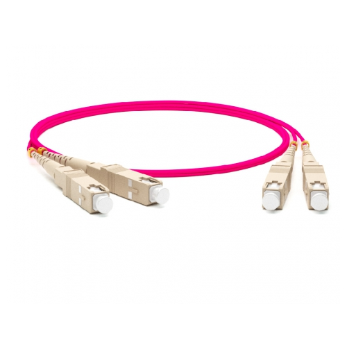 Кабель-переходник Hyperline FC-D2-504-SC/PR-SC/PR-H-5M-LSZH-MG волоконно-оптический (шнур) MM 50/125(OM4)
