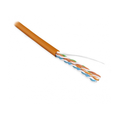 Кабель нарезной витая пара Hyperline UUTP4-C5E-S24-IN-LSZH-OR-100 (100 м), неэкран. U/UTP, категория 5e, 4 пары