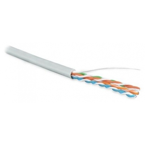 Кабель нарезной витая пара Hyperline UUTP4-C5E-S24-IN-LSZH-GY-100 (100 м), неэкран. U/UTP, категория 5e, 4 пары