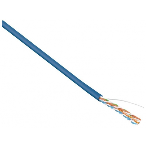 Кабель нарезной витая пара Hyperline UUTP4-C5E-S24-IN-LSZH-BL-100 (100 м), неэкран. U/UTP, категория 5e/синий