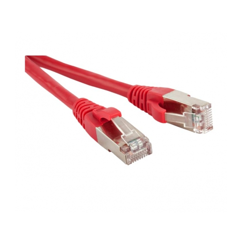 Кабель-переходник LAN (патчкорд) Hyperline PC-LPM-STP-RJ45-RJ45-C5e-2M-LSZH-RD, F/UTP, экранированный, Cat.5e, LSZH, 2 м, красный