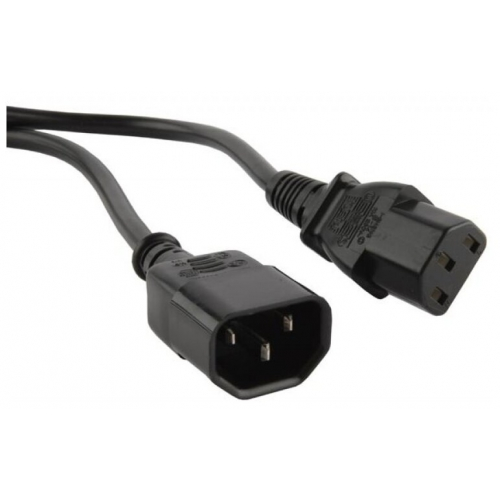 Кабель электропитания компьютерный Hyperline PWC-IEC13-IEC14-1.8-BK IEC 320 C13 - IEC 320 C14 (3x0.75) черный