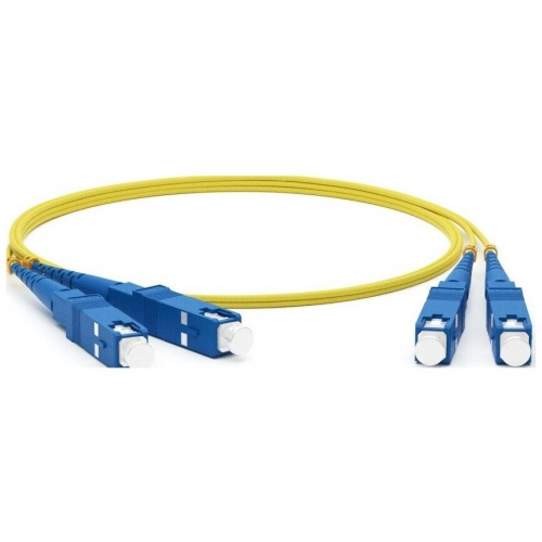 Кабель-переходник LAN (патчкорд) Hyperline FC-D2-9-SC/UR-ST/UR-H-1M-LSZH-YL SM 9/125 (OS2)