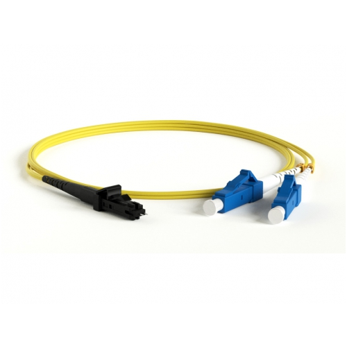 Кабель-переходник LAN (патчкорд) Hyperline FC-D2-9-LC/UR-MTRJM/UR-H-2M-PVC-YL волоконно-оптический (шнур) SM 9/125 (OS2), LC-MTRJ(папа), 2.0 мм, duplex, PVC, 2 м, желтый