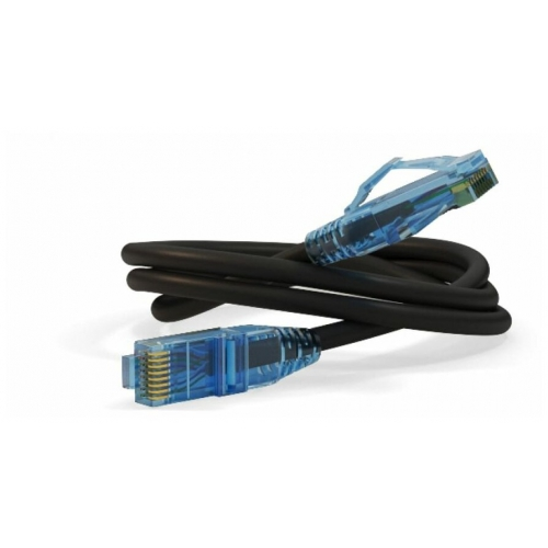 Кабель-переходник LAN (патчкорд) Hyperline PC-LPM-UTP-RJ45-RJ45-C6-3M-LSZH-BK U/UTP, Cat.6, LSZH, 3 м