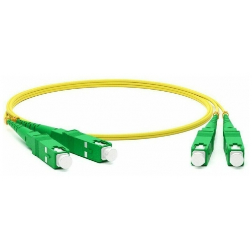 Кабель-переходник LAN (патчкорд) Hyperline FC-D2-9-SC/AR-SC/AR-H-1M-LSZH-YL SM 9/125 (OS2), 1м