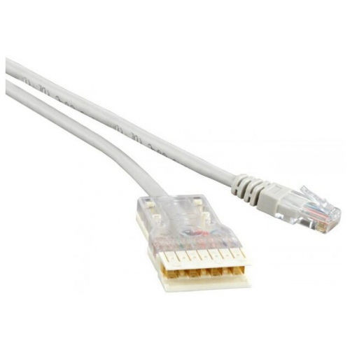 Кабель-переходник LAN (патчкорд) Hyperline PC-110-RJ45-4P-C5e-2M-LSZH-GY 4 пары, Cat.5e, LSZH, 2 м, серый