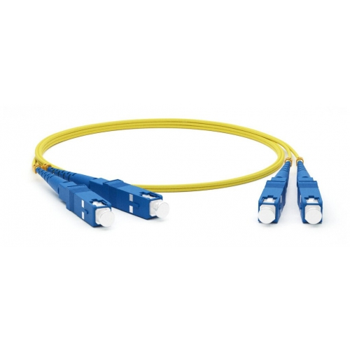 Кабель-переходник LAN (патчкорд) Hyperline FC-D2-9-SC/UR-SC/UR-H-2M-LSZH-YL SM 9/125 (OS2)