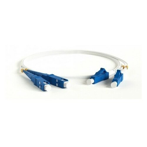 Кабель-переходник LAN (патчкорд) Hyperline FC-D2-9A1-LC/UR-SC/UR-H-2M-LSZH-WH SM 9/125 (G.657),