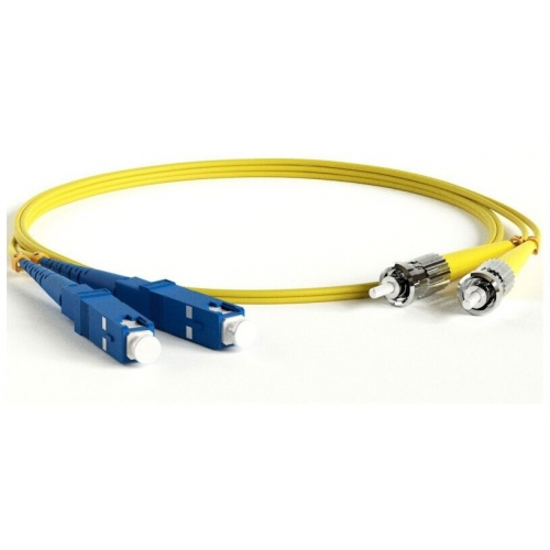 Кабель-переходник LAN (патчкорд) Hyperline FC-D2-9-SC/UR-ST/UR-H-2M-LSZH-YL SM 9/125 (OS2) 2м