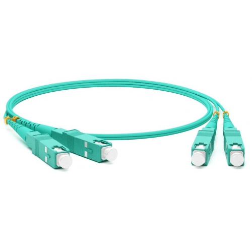 Кабель-переходник LAN (патчкорд) Hyperline FC-D2-503-SC/PR-SC/PR-H-2M-LSZH-AQ 2м MM 50/125(OM3)