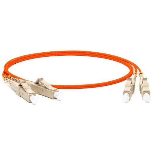 Кабель-переходник Hyperline FC-D2-50-LC/PR-LC/PR-H-5M-LSZH-OR волоконно-оптический (шнур) MM 50/125, LC-LC, оранжевый