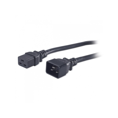 Кабель силовой Hyperline PWC-IEC19-IEC20-1.0-BK IEC 320 C19 - IEC 320 C20 (3x1.5), 16A, прямая вилка/черный