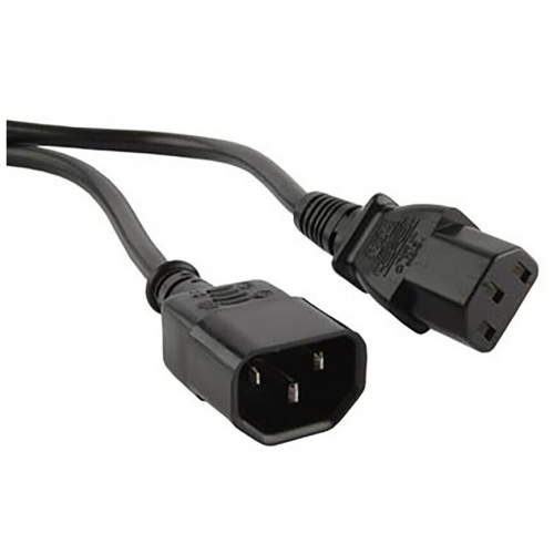 Кабель электропитания компьютерный Hyperline PWC-IEC13-IEC14-3.0-BK IEC 320 C13 - IEC 320 C14 (3x1.00)
