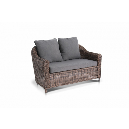 Диван 4sis YH-C2808W brown Кон Панна из искусственного ротанга двухместный, цвет коричневый