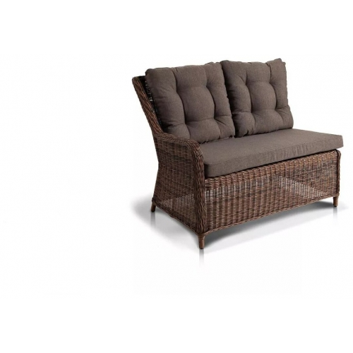 Диван 4sis Бергамо плетеный левый модуль цвет коричневый YH-C2579WZ brown