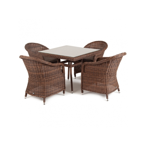 Комплект садовой мебели 4sis Фредо FC4T-5-SET коричневый FC4T-5-SET brown
