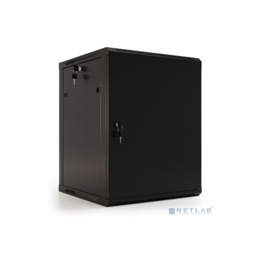 Серверный шкаф Hyperline TWB-0645-SR-RAL9004 19-дюймовый (19"), 6U, 367x600х450мм, металлическая дверь передняя Черный