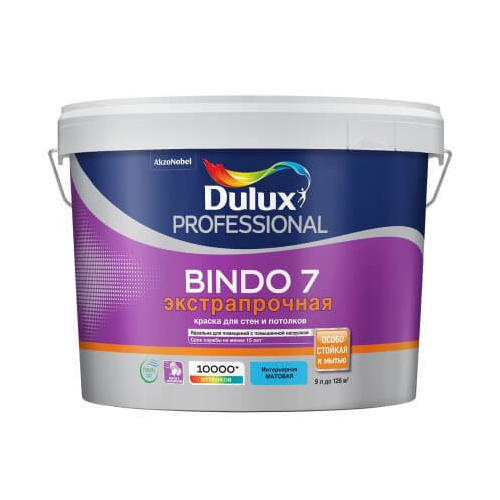 Краска для стен и потолков Dulux Bindo 7 / Дюлакс Биндо 7 матовая