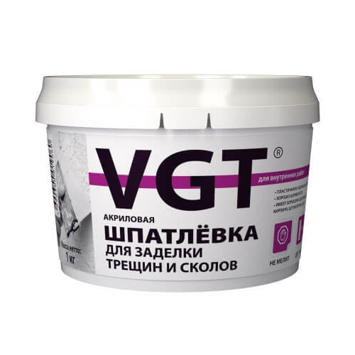 Шпатлевка акриловая для заделки сколов и трещин VGT / ВГТ